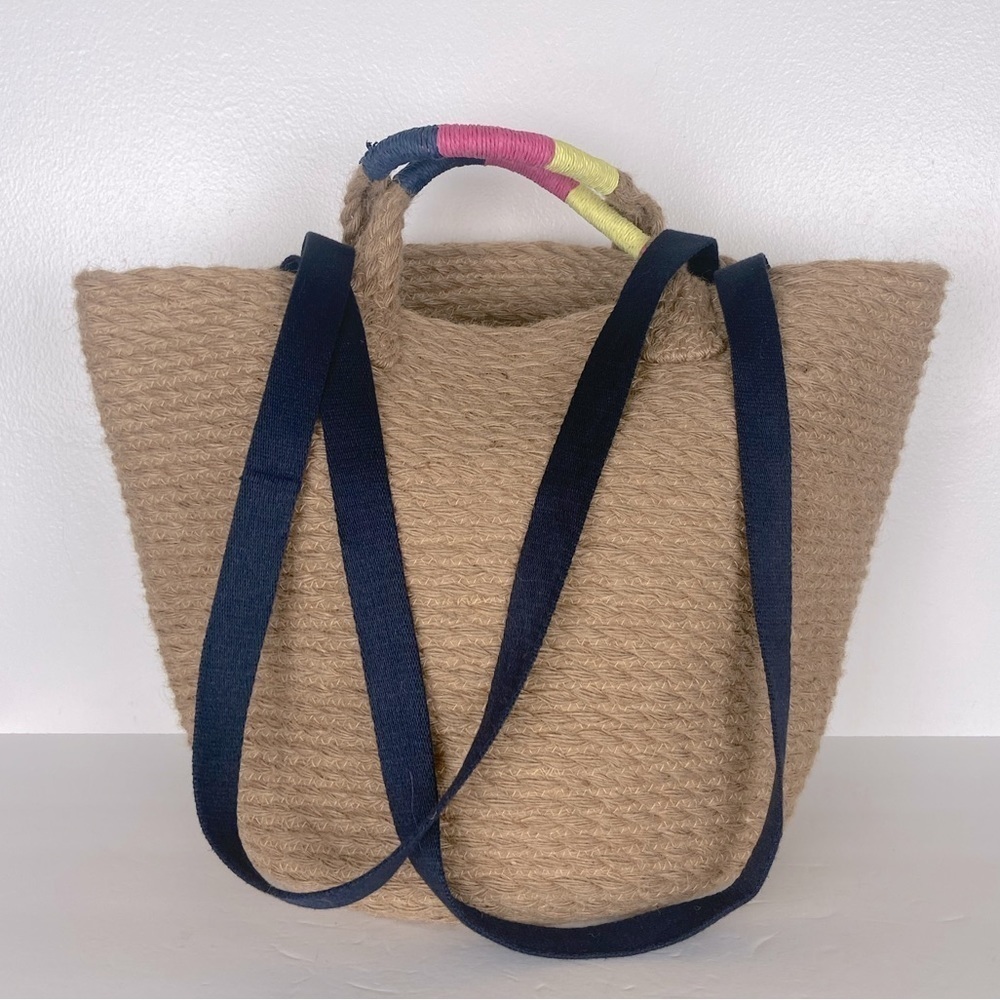 Gap Jute Market Bag Large Hobo Hippie Beach Bohemian Natural Waves Summer Tan